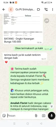 Testimonial Papan Bunga pasirpeuteuy