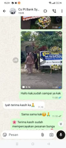 Testimonial Papan Bunga pasirpeuteuy